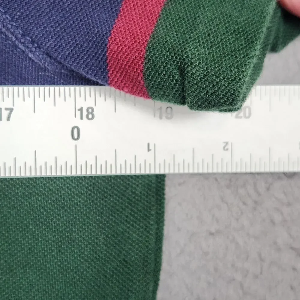 Polo Ralph Lauren Polo Rugby Shirt Mens Small Striped Polo Bear Kicking Ball